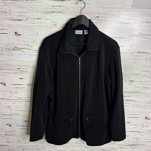Chico's Elegant Black Jacket with Zipper size xl 3